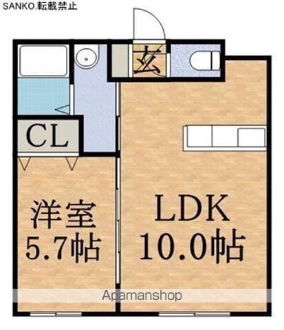 SPERANZA KITAMARUYAMA(1LDK/4階)の間取り写真