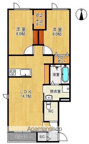 AP FELICO(2LDK/2階)の間取り写真