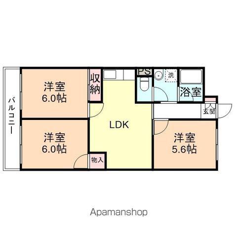 パークキャッスル高岡(3LDK/7階)の間取り写真
