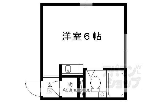 アビーロード伏見(ワンルーム/1階)の間取り写真
