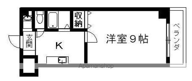 ピュイ・ブラン(1K/3階)の間取り写真