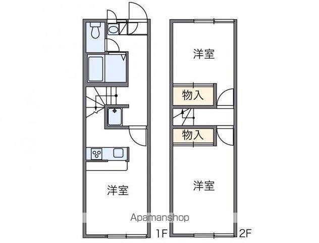 レオパレスルミエール(2DK/1階)の間取り写真