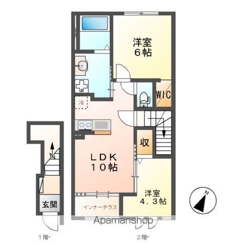FAMILIE A (2LDK/2階)の間取り写真