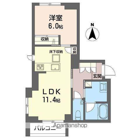 ベルクール(1LDK/1階)の間取り写真