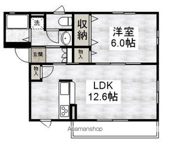東武鉄道東上線 川越駅 徒歩19分 2階建 築19年(1LDK/2階)の間取り写真