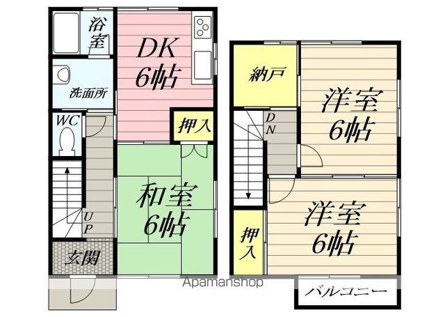 白岩ハイツ(3SDK)の間取り写真