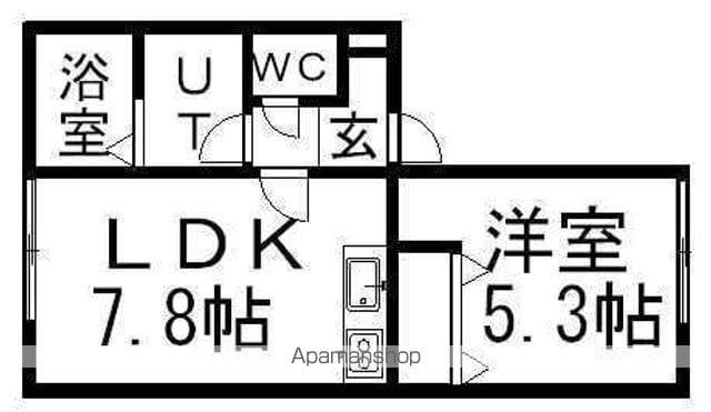 ベルヴィー Ⅰ(1DK/3階)の間取り写真