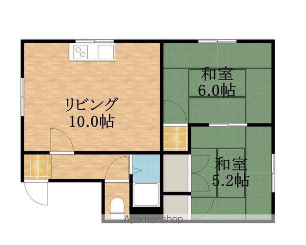 コーポサンエーB(2LDK/1階)の間取り写真