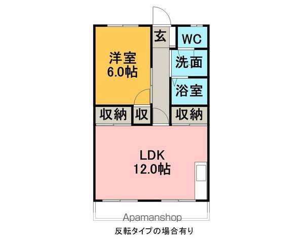 メゾンくわなM1(1LDK/1階)の間取り写真