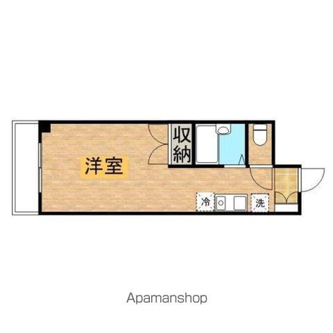ボンシャンス(ワンルーム/4階)の間取り写真