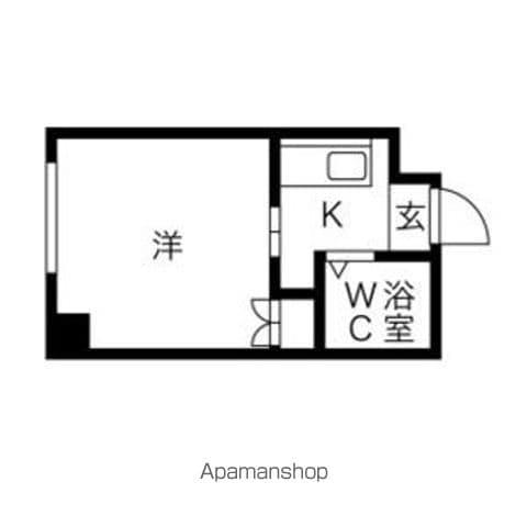 藤井ビル北14条(1K/3階)の間取り写真
