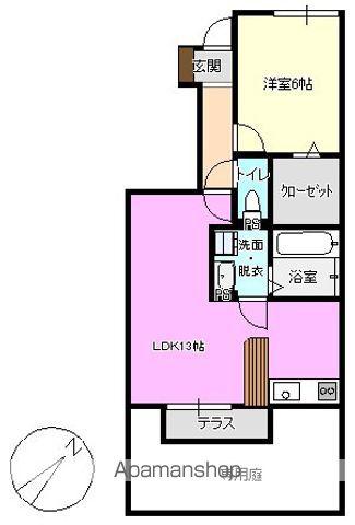 メゾンドール(1LDK/1階)の間取り写真
