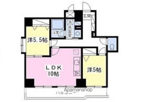 N・S FIVE東久留米(2LDK/2階)の間取り写真
