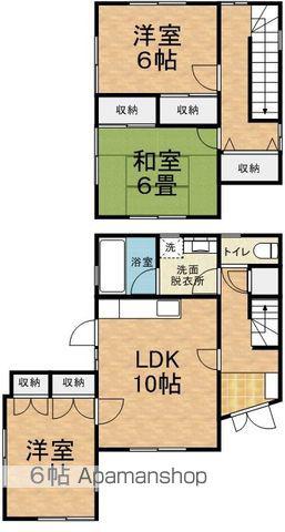 篠ノ井線 松本駅 バス乗車時間:13分 放光寺バス停で下車 徒歩1分 2階建 築29年(3LDK)の間取り写真