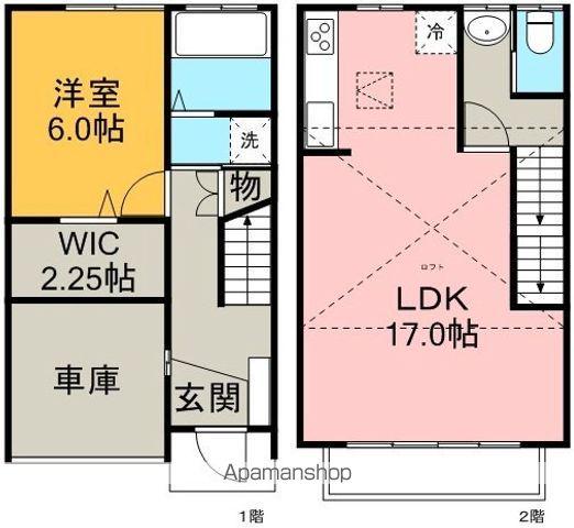 フェニックス霞(1LDK/1階)の間取り写真