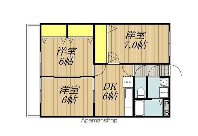 マンショングレイス(3DK/2階)の間取り写真