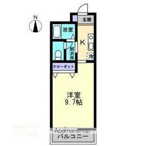 フィネスエンゼル(1K/1階)の間取り写真