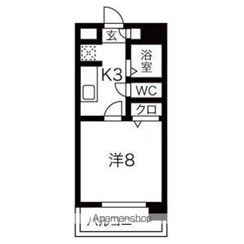 MAISON EL BLOC(1K/3階)の間取り写真