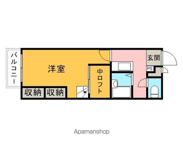 レオパレス伊都(1K/2階)の間取り写真