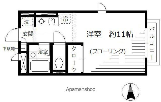 ウィンドフォート新桜台(1K/2階)の間取り写真