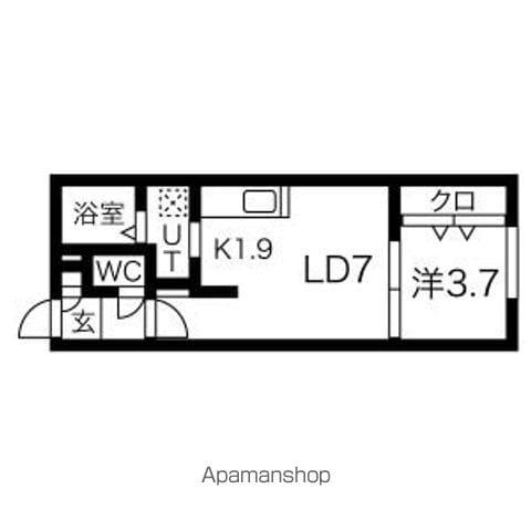 フェリスインフィニートN12(1LDK/4階)の間取り写真
