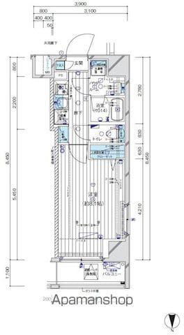 メインステージ八広(1K/8階)の間取り写真