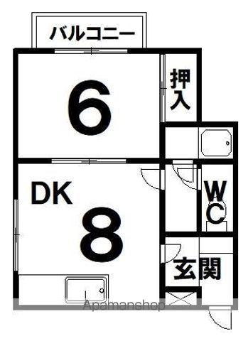 エースⅠ(1DK/1階)の間取り写真
