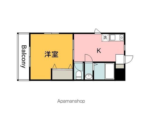 Tフラッツ(1DK/1階)の間取り写真