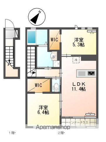 ラフィーネA(2LDK/2階)の間取り写真