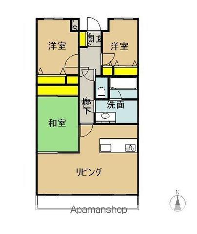 メゾン22(3LDK/2階)の間取り写真