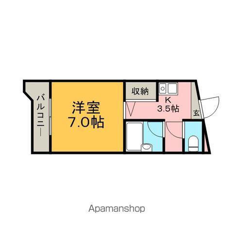 リ・ブート南福岡(1K/3階)の間取り写真