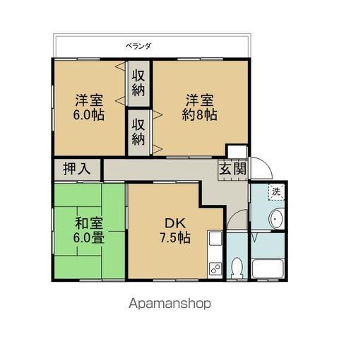 コーポみずほ(3DK/1階)の間取り写真