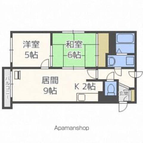 ジョイパレスA(2LDK/1階)の間取り写真