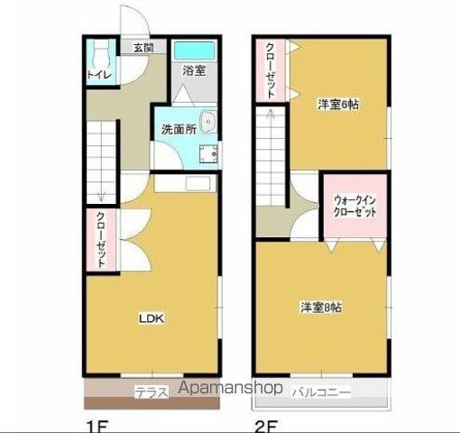 TSメゾネット(2LDK/1階)の間取り写真