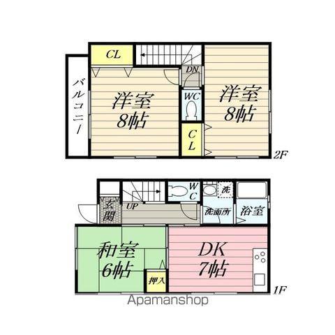 クレール上末吉(3DK)の間取り写真