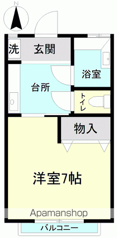 ハイツハピネ(1K/2階)の間取り写真