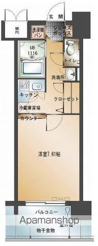 エンクレスト天神Ⅱ(1K/2階)の間取り写真