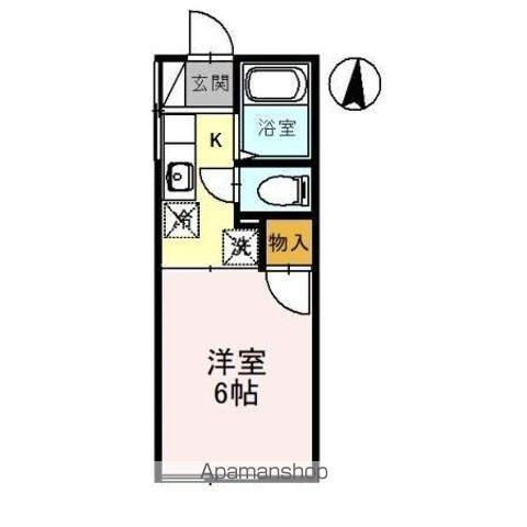 クローバーハウス幸(1K/2階)の間取り写真