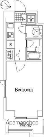 ルーブル中落合(1K/4階)の間取り写真