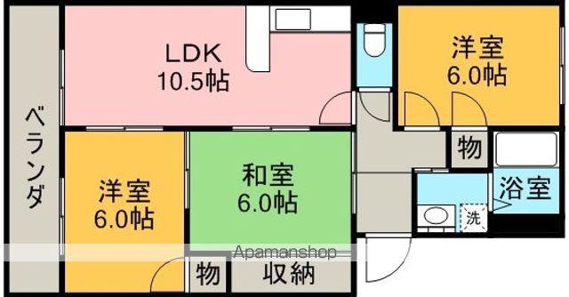 ロベリア山崎(3LDK/2階)の間取り写真