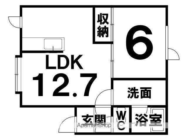 メゾンドグランデ(1LDK/2階)の間取り写真