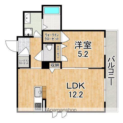 プランドゥボーテ(1LDK/3階)の間取り写真