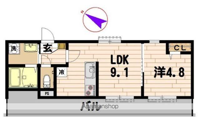 横浜市ブルーライン 上永谷駅 徒歩5分 3階建 築3年(1LDK/2階)の間取り写真