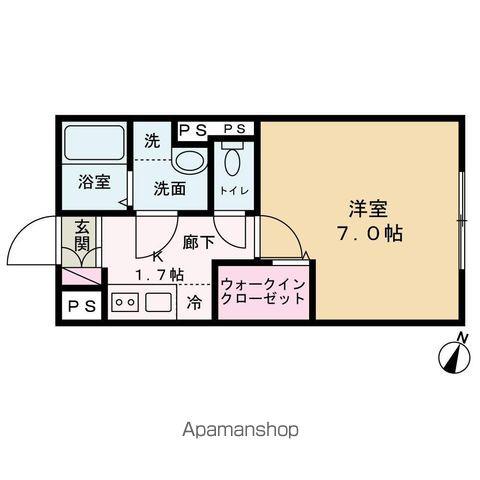 エルファーロ笹塚Ⅱ(1K/4階)の間取り写真