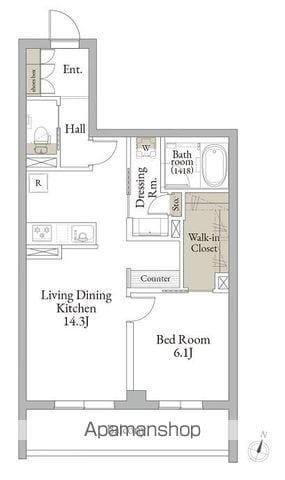 RELAFORT中野富士見町(1LDK/3階)の間取り写真