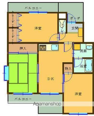 ディアコート5番館(3DK/2階)の間取り写真