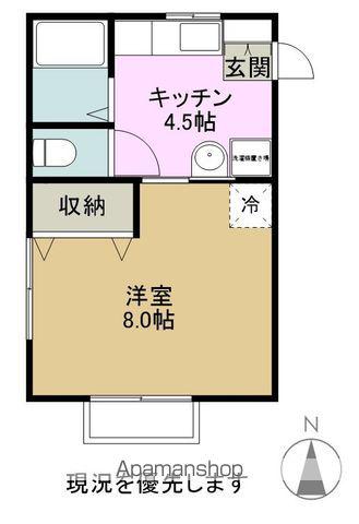 プリンセスハイム(1DK/1階)の間取り写真