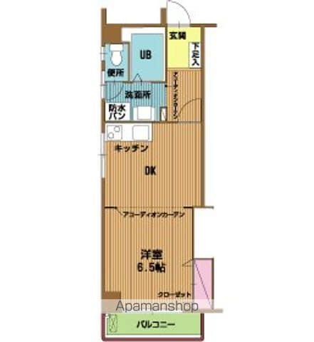 奥堂グリーンハイツ(1DK/2階)の間取り写真