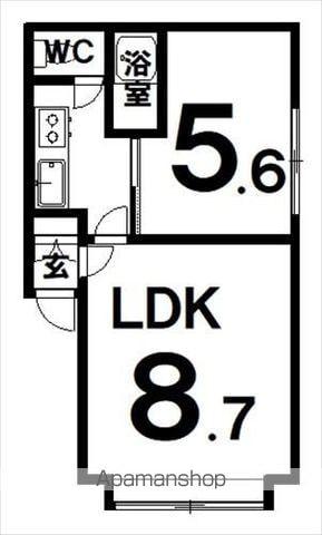 カイセイマンション(1LDK/1階)の間取り写真