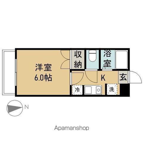 LEPARDS TOWN台原(1K/1階)の間取り写真